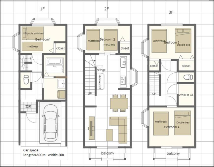 2s Jr Yamanote Komagome, 3 Storey 101sq 4br, Freepark 度假居 東京都